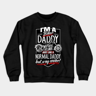 Cool Biker Dad Motorcyclist Crewneck Sweatshirt